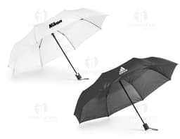Yellow and black folding umbrella for protection on rainy and sunny days. With a modern and elegant design, it's perfect to