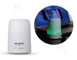 Caixa de som com luminária, moderna e prática para iluminar e ouvir suas músicas favoritas. Conecte facilmente com seu