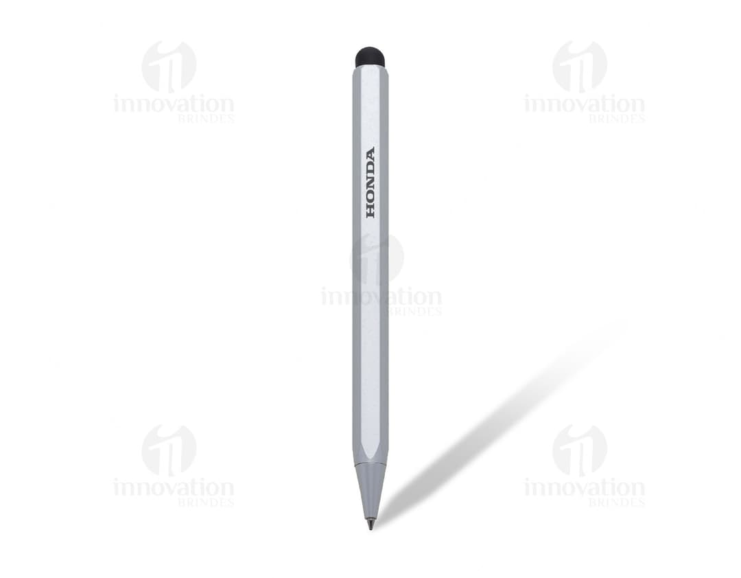 Caneta metal touch: design moderno e sofisticado para brindes corporativos. Suas linhas metálicas e touch screen trazem