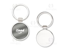 Chaveiro de metal elegante e resistente, perfeito para personalizar com sua marca! Feito de metal de alta qualidade, possui