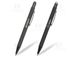 Caneta de metal touch prateada para escrita e desenho preciso em papel. Ideal para escritório, escola e trabalhos artísticos.