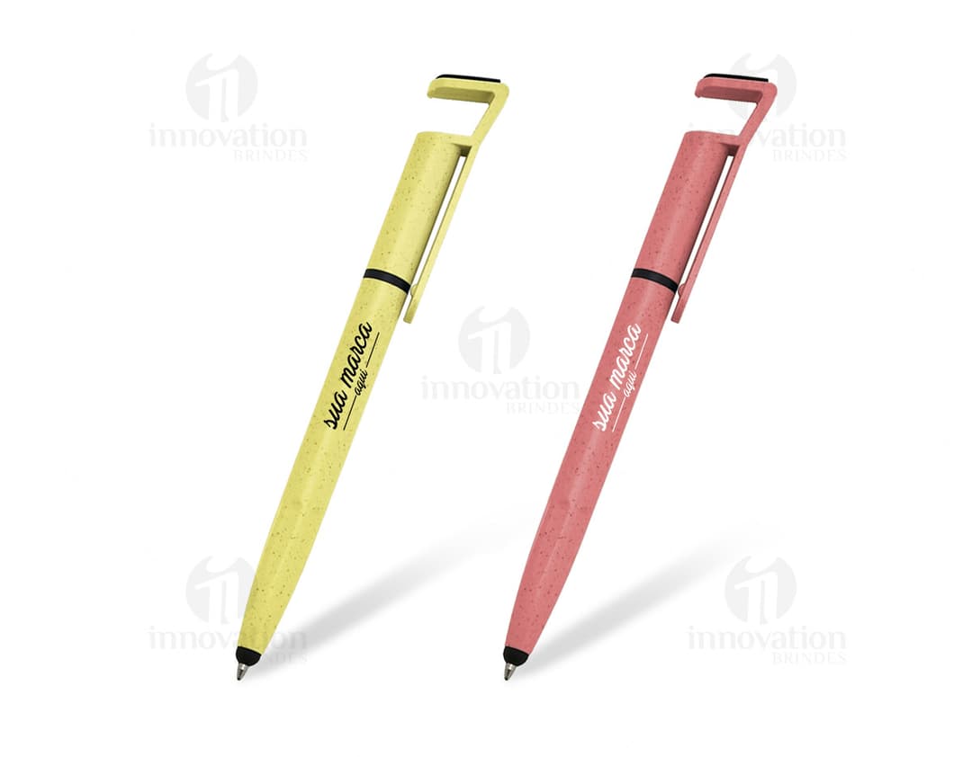 Caneta de fibra de bambu, perfeita para escrita suave e confortável. Ideal para uso na escola, no escritório ou em casa.