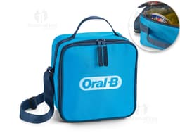 Luxury black thermal bag for travel and outings. With a leather strap and modern zipper, it is perfect for safely