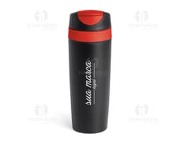 Copo para viagem 12 - ideal para quem está sempre on-the-go! Feito de plástico resistente, com tampa e isolado para manter a