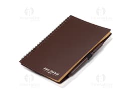 Bloco de Anotações com Caneta - Perfeito para anotar suas ideias e compromissos! O design moderno, capa de couro e folhas em