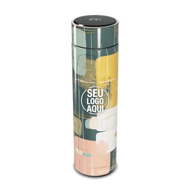 Garrafa Térmica Touch Estampa Geométrica Colorida personalizado