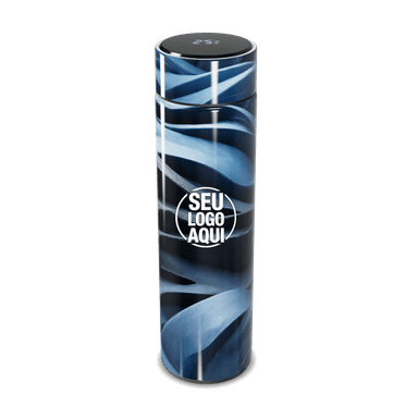 Garrafa Térmica Touch Azul Com Estampa Moderna personalizado