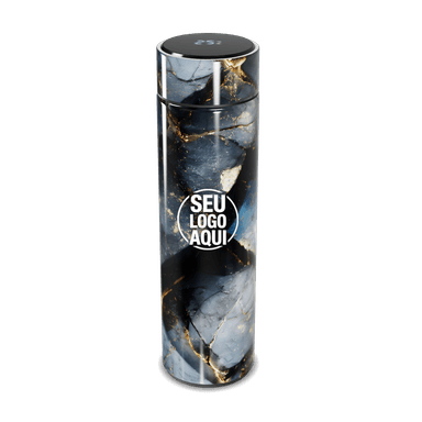 Garrafa Térmica Touch Mármore Azul Digital personalizado