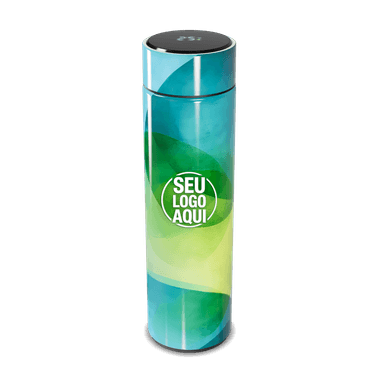 Garrafa Térmica Touch Estampa Azul Verde personalizado