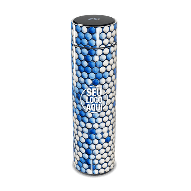 Garrafa Térmica Touch Azul Texturizada personalizado