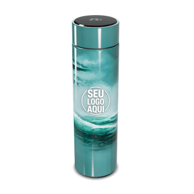 Garrafa Térmica Touch Azul Estampa Oceano personalizado