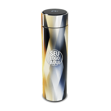 Garrafa Térmica Touch Inox Com Estampa Geométrica personalizado