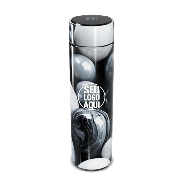 Garrafa Térmica Touch Mármore Preto E Branco personalizado