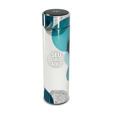 Garrafa Térmica Touch Azul Com Estampa Moderna personalizado