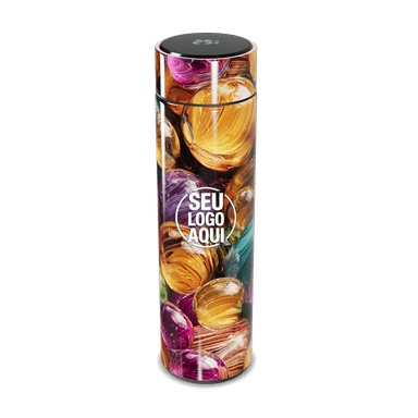 Garrafa Térmica Touch Colorida Com Estampa Vidro personalizado