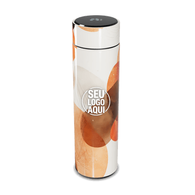 Garrafa Térmica Touch Estampa Abstrata Laranja personalizado
