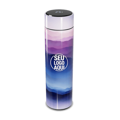 Garrafa Térmica Touch Estampa Degradê Azul personalizado