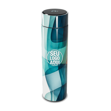 Garrafa Térmica Touch Estampa Azul Vidro personalizado