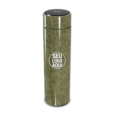 Garrafa Térmica Touch Verde Texturizada personalizado