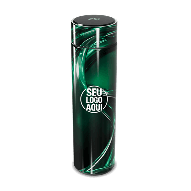 Garrafa Térmica Touch Verde Com Design Espiral personalizado