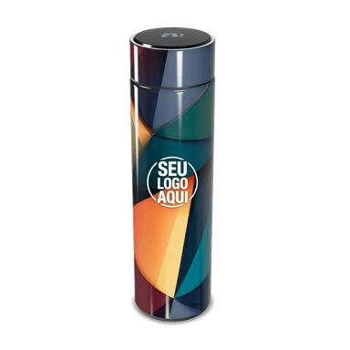 Garrafa Térmica Touch Colorida Vidro Led personalizado