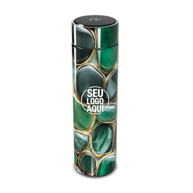 Garrafa Térmica Touch Verde Marmorizada personalizado