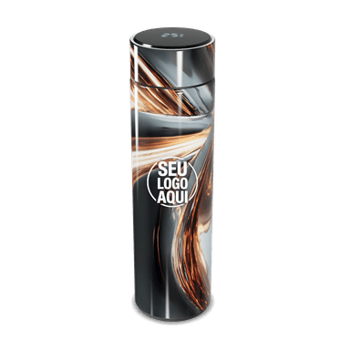 Garrafa Térmica Touch Design Abstrato Preto personalizado