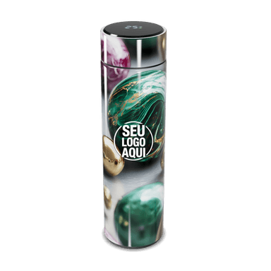 Garrafa Térmica Touch Verde Marmorizada personalizado
