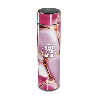 Garrafa Térmica Touch Rosa Marmorizada personalizado