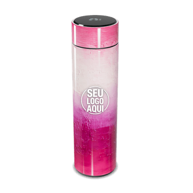 Garrafa Térmica Touch Rosa Degradê Digital personalizado