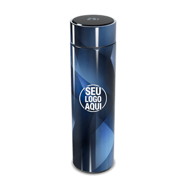 Garrafa Térmica Touch Azul Com Display Digital personalizado