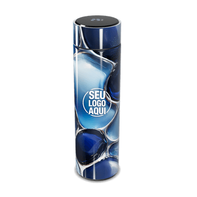 Garrafa Térmica Touch Azul Com Display Digital personalizado
