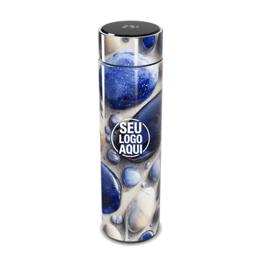 Garrafa Térmica Touch Estampa Pedras Azuis personalizado