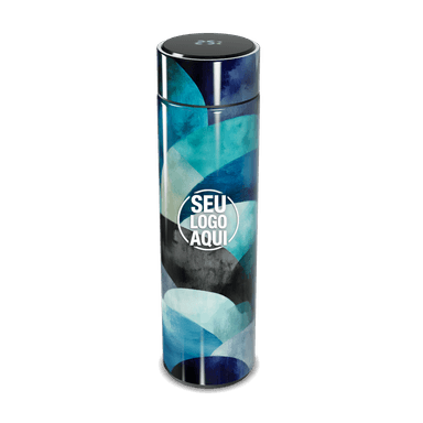 Garrafa Térmica Touch Azul Abstrato 500ml personalizado
