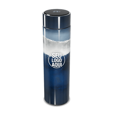 Garrafa Térmica Touch Azul Vidro 500ml personalizado