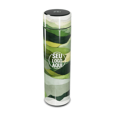 Garrafa Térmica Touch Estampa Verde Abstrata personalizado
