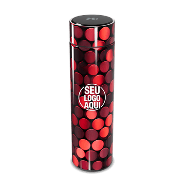 Garrafa Térmica Touch Vermelha Com Bolinhas personalizado