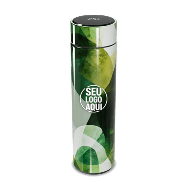 Garrafa Térmica Touch Verde Abstrato personalizado