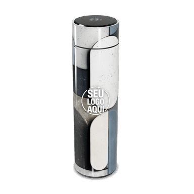 Garrafa Térmica Touch Design Abstrato Cinza personalizado