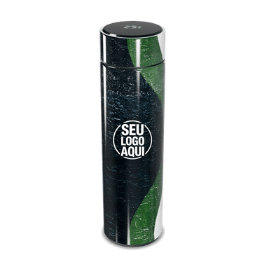 Garrafa Térmica Touch Preto E Verde Marmorizado personalizado