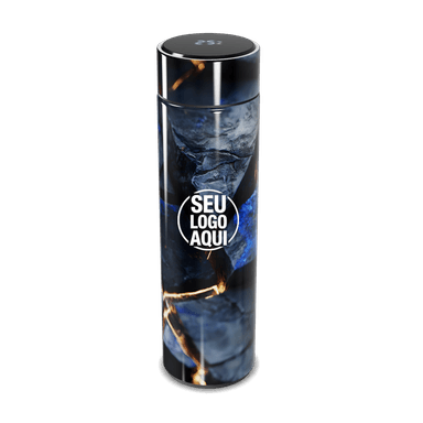 Garrafa Térmica Touch Design Vidro Azul personalizado