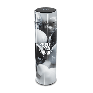 Garrafa Térmica Touch Preto E Branco Design personalizado