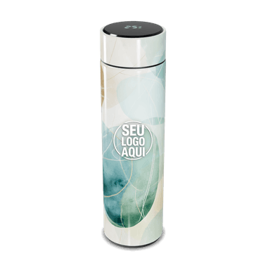 Garrafa Térmica Touch Azul Com Estampa Abstrata personalizado