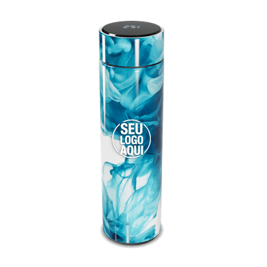 Garrafa Térmica Touch Azul Estampada Digital personalizado