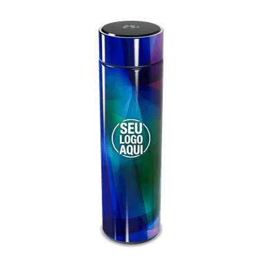 Garrafa Térmica Touch Azul Multicolorida personalizado