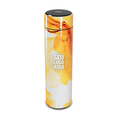 Garrafa Térmica Touch Estampa Abstrata Laranja personalizado
