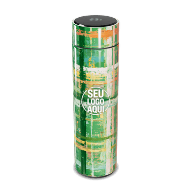 Garrafa Térmica Touch Estampa Verde Abstrata personalizado