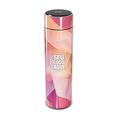 Garrafa Térmica Touch Estampa Geométrica Rosa personalizado