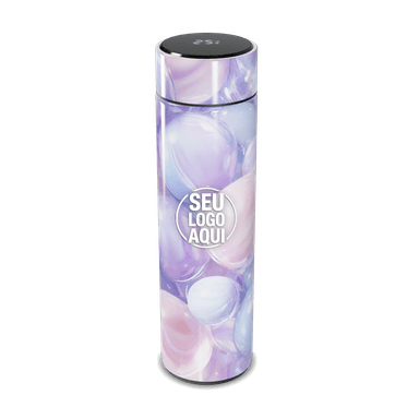 Garrafa Térmica Touch Estampa Bolhas Coloridas personalizado