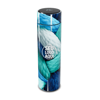 Garrafa Térmica Touch Trançado Azul E Verde personalizado